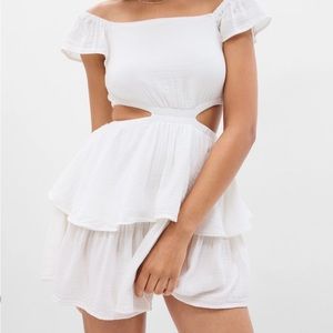 GAP White cut out gauze mini dress women’s size XL NEW